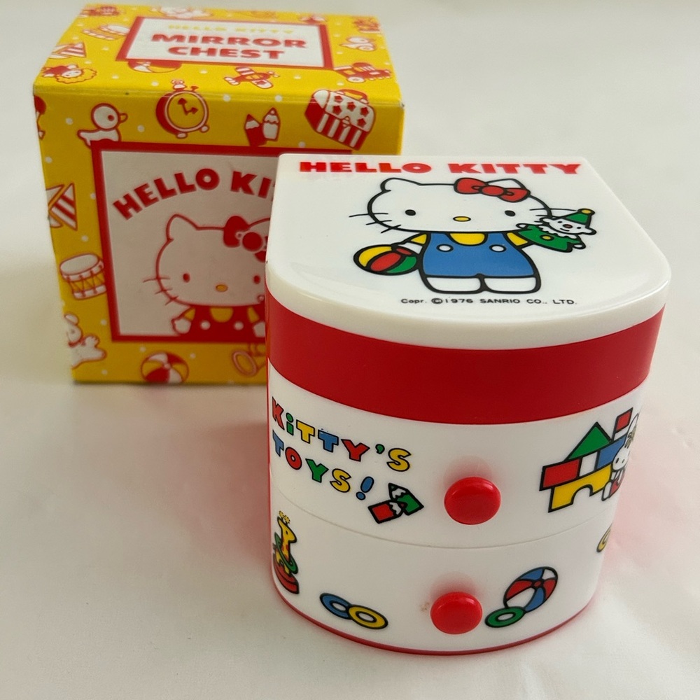 Vintage New Rare Hello Kitty 1976 Mirror Chest Iconic Sanrio Collectible In Box
